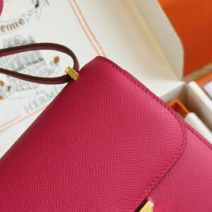 Túi Xách Nữ Hermes Constance Màu Hồng Replica 11 Cao Cấp 19cm (2)