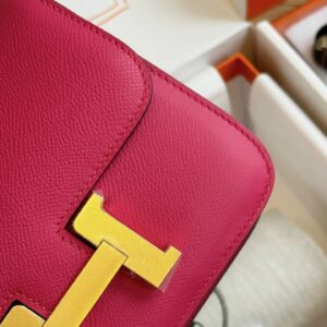 Túi Xách Nữ Hermes Constance Màu Hồng Replica 11 Cao Cấp 19cm (2)