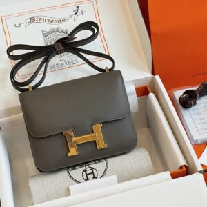 Túi Xách Nữ Hermes Constance Màu Xám Replica 11 Cao Cấp 19cm (2)