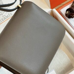Túi Xách Nữ Hermes Constance Màu Xám Replica 11 Cao Cấp 19cm (2)