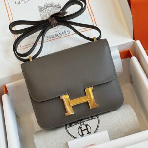 Túi Xách Nữ Hermes Constance Màu Xám Replica 11 Cao Cấp 19cm (2)