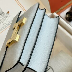 Túi Xách Nữ Hermes Constance Màu Xanh Siêu Cấp 19cm (2)