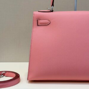 Túi Xách Nữ Hermes Kelly Da Epson Replica 11 Màu Hồng Khóa Bạc 28cm (2)