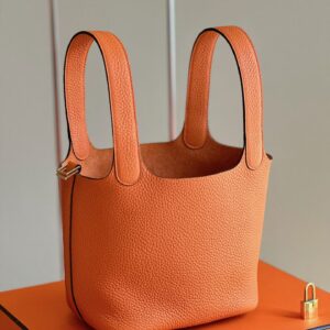 Túi Xách Nữ Hermes Picotin 18 Togo Cao Cấp Màu Cam 18cm (2)