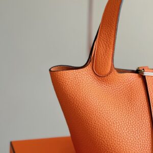 Túi Xách Nữ Hermes Picotin 18 Togo Cao Cấp Màu Cam 18cm (2)