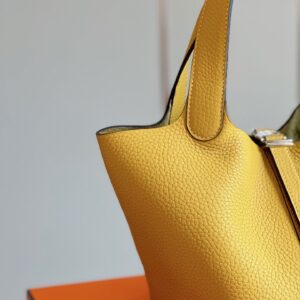 Túi Xách Nữ Hermes Picotin 18 Togo Rep 11 Cao Cấp Màu Vàng 18cm (2)