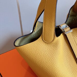 Túi Xách Nữ Hermes Picotin 18 Togo Rep 11 Cao Cấp Màu Vàng 18cm (2)