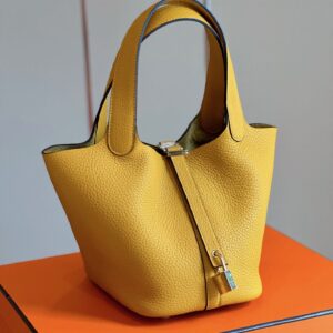 Túi Xách Nữ Hermes Picotin 18 Togo Rep 11 Cao Cấp Màu Vàng 18cm (2)