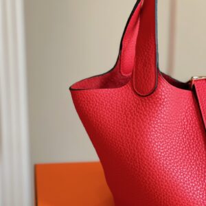 Túi Xách Nữ Hermes Picotin 18 Togo Replica 11 Cao Cấp Màu Đỏ 18cm (2)