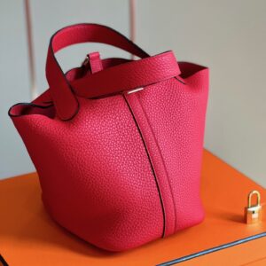 Túi Xách Nữ Hermes Picotin 18 Togo Replica 11 Cao Cấp Màu Đỏ 18cm (2)
