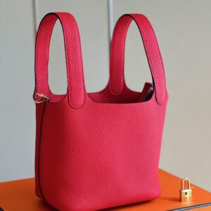 Túi Xách Nữ Hermes Picotin 18 Togo Replica 11 Cao Cấp Màu Đỏ 18cm (2)