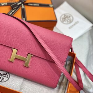 Túi Xách Nữ Hermes Woc Màu Hồng Siêu Cấp 20cm (2)