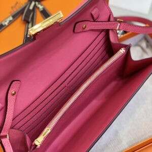 Túi Xách Nữ Hermes Woc Màu Hồng Siêu Cấp 20cm (2)