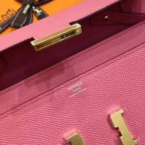 Túi Xách Nữ Hermes Woc Màu Hồng Siêu Cấp 20cm (2)