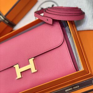 Túi Xách Nữ Hermes Woc Màu Hồng Siêu Cấp 20cm (2)