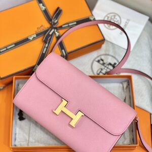 Túi Xách Nữ Siêu Cấp Hermes Woc Màu Hồng Phấn 20cm (1)