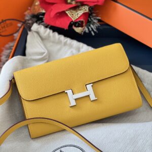 Túi Xách Nữ Siêu Cấp Hermes Woc Màu Vàng 20cm (2)