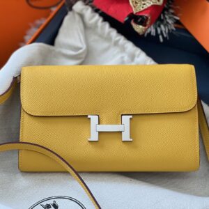 Túi Xách Nữ Siêu Cấp Hermes Woc Màu Vàng 20cm (2)