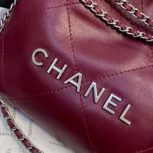 Túi Xách Siêu Cấp Chanel 22 Bag Màu Đỏ 22cm (2)
