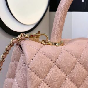 Túi Xách Siêu Cấp Chanel Coco Handle Small Pink 23cm (2)