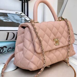 Túi Xách Siêu Cấp Chanel Coco Handle Small Pink 23cm (2)