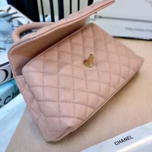 Túi Xách Siêu Cấp Chanel Coco Handle Small Pink 23cm (2)