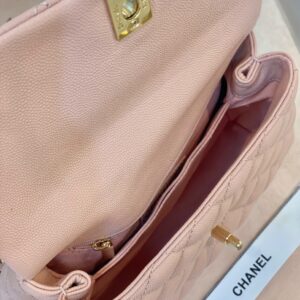 Túi Xách Siêu Cấp Chanel Coco Handle Small Pink 23cm (2)