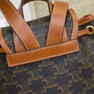 Balo Cao Cấp Celine Folco Like Auth Họa Tiết Monogram 17x20x10cm (2)