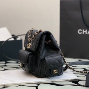 Balo Chanel Mini Màu Đen Replica 11 Cao Cấp 21.5x19 (2)