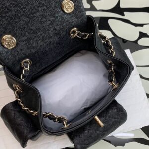 Balo Chanel Mini Màu Đen Replica 11 Cao Cấp 21.5x19 (2)