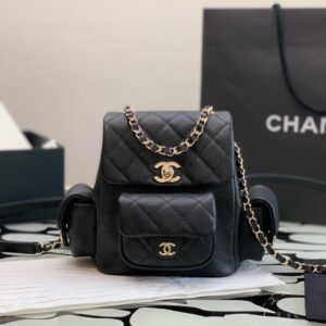 Balo Chanel Mini Màu Đen Replica 11 Cao Cấp 21.5x19 (2)