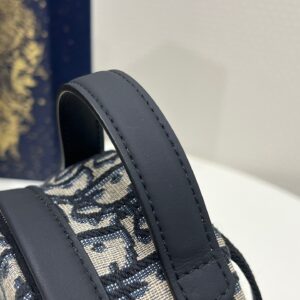 Balo Dior Mini Vải Họa Tiết Oblique Like Auth 24x10x16cm (2)