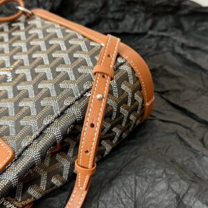 Balo Hàng Hiệu Goyard Mini Họa Tiết Truyền Thống Màu Nâu 23x19cm (2)