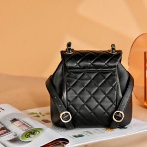 Balo Nữ Chanel Mini Replica 11 Cao Cấp Màu Đen 18x19x12cm (2)