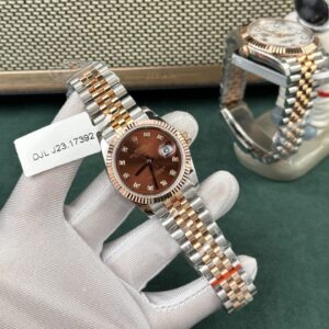 Đồng Hồ Rolex DateJust Nam Bọc Vàng Hồng Mặt Chocolate Nhà Máy GM 36mm (1)