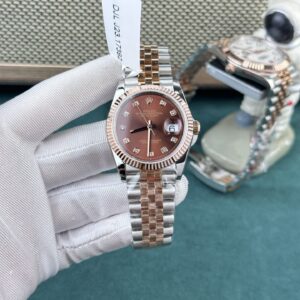 Đồng Hồ Rolex DateJust Nam Bọc Vàng Hồng Mặt Chocolate Nhà Máy GM 36mm (3)
