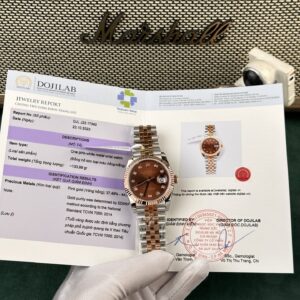 Đồng Hồ Rolex DateJust Nam Bọc Vàng Hồng Mặt Chocolate Nhà Máy GM 36mm (3)