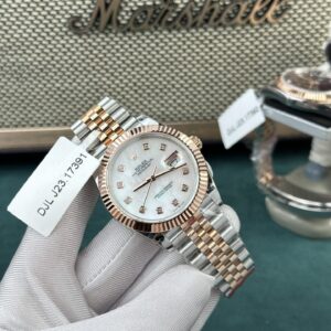Đồng Hồ Rolex DateJust Nam Bọc Vàng Hồng Mặt Xà Cừ Nhà Máy GM 36mm (2)