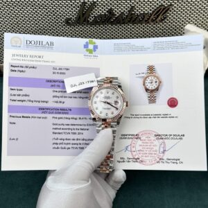 Đồng Hồ Rolex DateJust Nam Bọc Vàng Hồng Mặt Xà Cừ Nhà Máy GM 36mm (2)