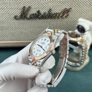 Đồng Hồ Rolex DateJust Nam Bọc Vàng Hồng Mặt Xà Cừ Nhà Máy GM 36mm (2)