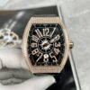 Franck Muller V45 Replica Cao Cấp Màu Đen Đính Đá Vỏ Vàng 45mm (2)
