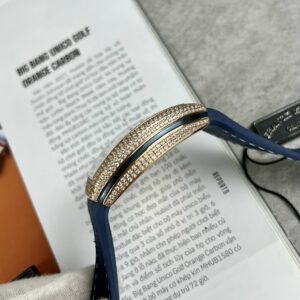 Franck Muller V45 Replica Cao Cấp Màu Xanh Dương Vỏ Vàng hồng 45mm (3)