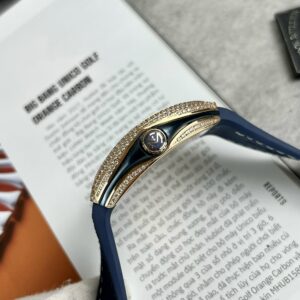 Franck Muller V45 Replica Cao Cấp Màu Xanh Dương Vỏ Vàng hồng 45mm (3)