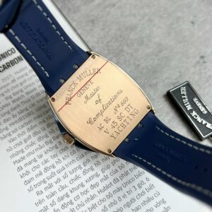 Franck Muller V45 Replica Cao Cấp Màu Xanh Dương Vỏ Vàng hồng 45mm (3)