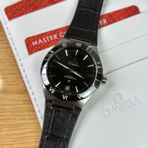 Omega Constellation Replica Nam Dây Da Màu Đen Nhà Máy VS 41mm (5)