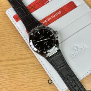 Omega Constellation Replica Nam Dây Da Màu Đen Nhà Máy VS 41mm (5)