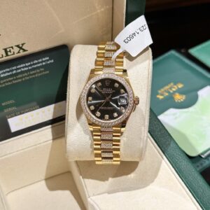 Rolex DateJust Nữ Bọc Vàng 18K Độ Kim Cương Moissanite 31mm (3)