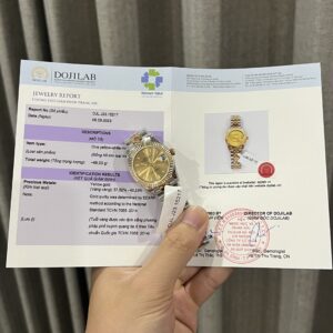 Rolex DateJust Nữ Bọc Vàng 18K Mặt Số Vàng Nhà Máy GM 31mm (1)