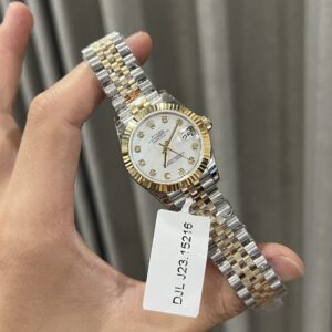 Rolex DateJust Nữ Bọc Vàng Thật Mặt Xà Cừ GM Factory 31mm (4)