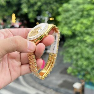 Rolex Day-Date Bọc Vàng Độ Kim Cương Moissanite Nhà Máy GM 40mm (7)